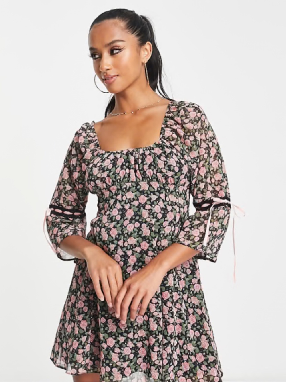 Miss Selfridge Petite Chiffon Mini Dress